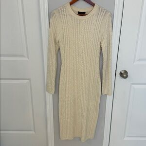 🦪NWT🦪House of Harlow 1960 Cream Knit Dress With Pearl Details